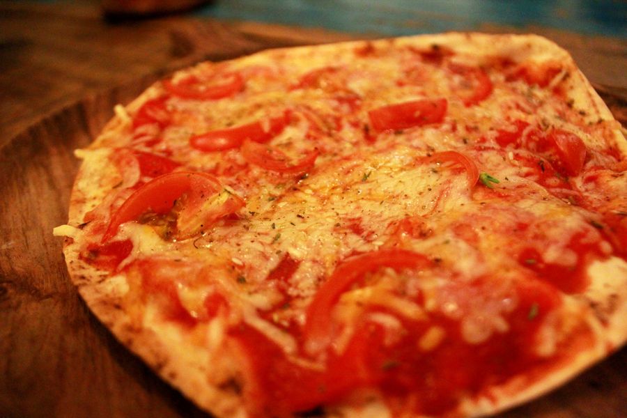 Delicous Looking Pizza with Cheese and Tomato