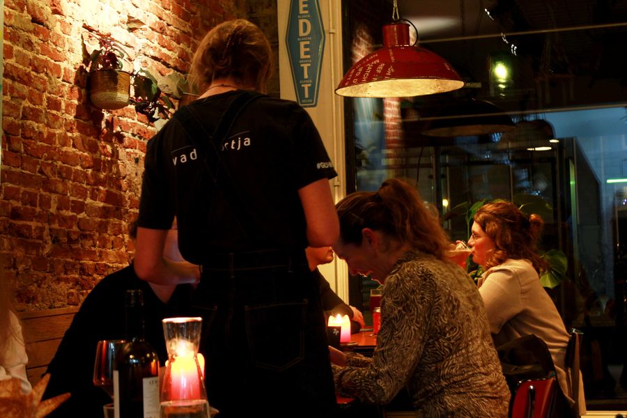 Waitress Taking Orders in Restaurant Wadapartja Groningen
